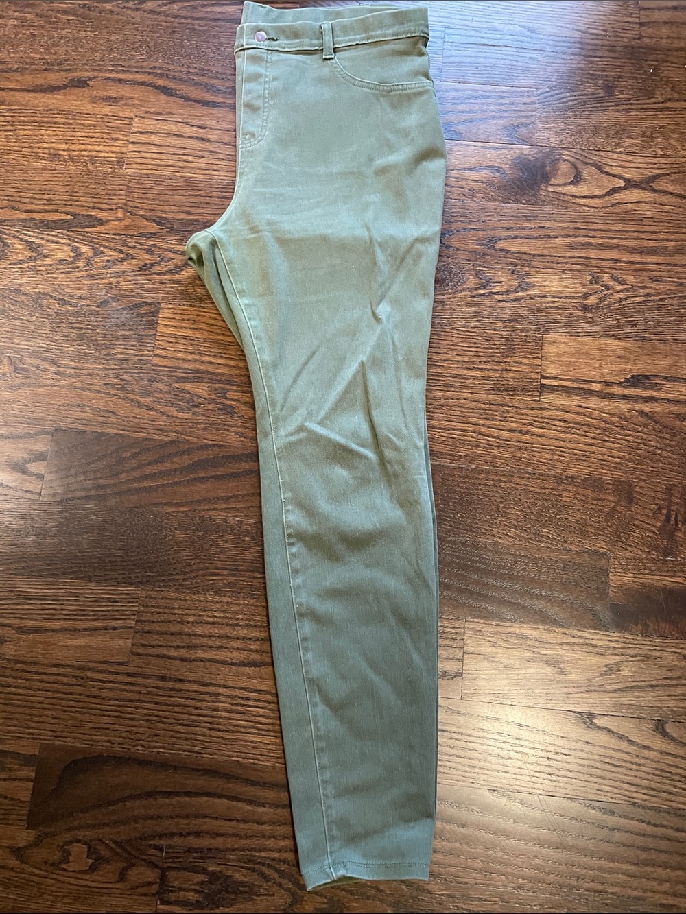 Women’s Olive Skinny Stretch Pull On Pants Size XL